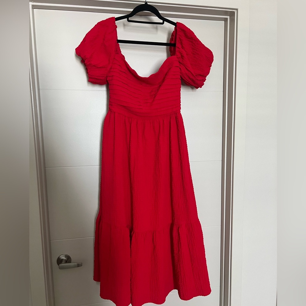 Abercrombie Smocked Dress with Bubble Sleeves
